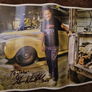 Classic Car Enthusiast Art Poster with Yellow and Black Accents